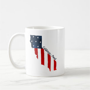 California Proud USA Bold Watercolor American Flag Kaffeetasse