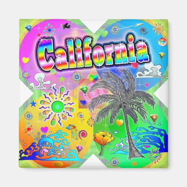 California Quadro Seasons Magnet (Vorne)