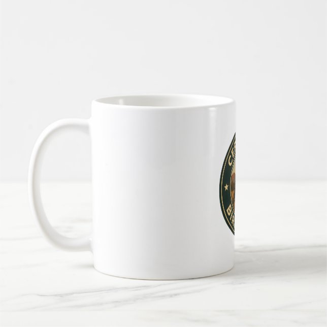 California Quai Vintages Abzeichen Kaffeetasse (Links)