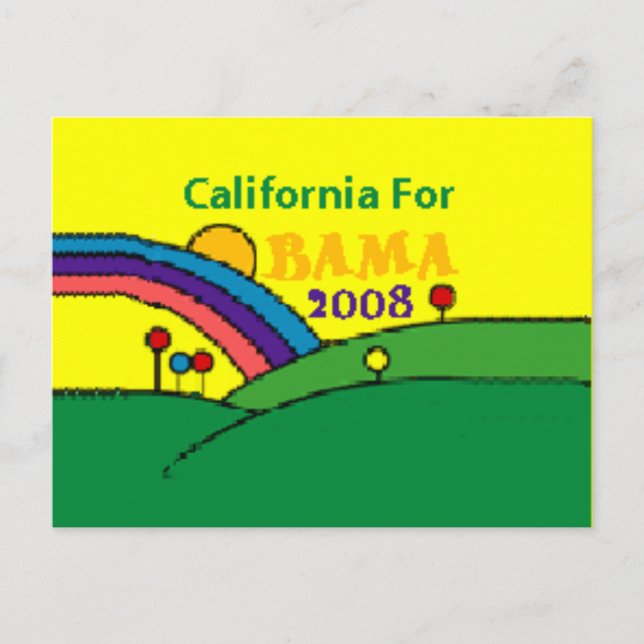 California Rainbow Postcard Postkarte (Vorderseite)