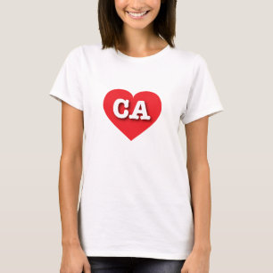 California Red Heart - I Liebe CA T-Shirt