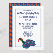 California Red Side Garter Snake Birthday Party