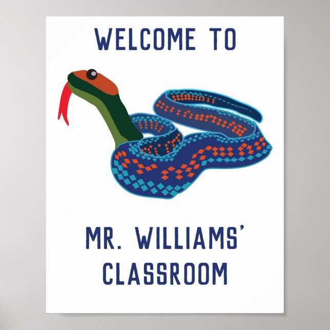 California Red Sided Garter Snake Personalisiert Poster (Vorne)