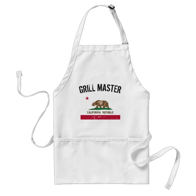 California Republic flag Grill Master BBQ apron Schürze (Vorne)