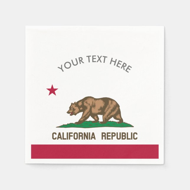 California Republic flag Zollservietten-Party-Serv Serviette (Vorderseite)