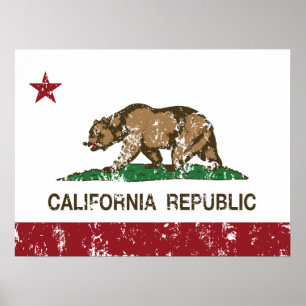 California Republic State Flag Poster