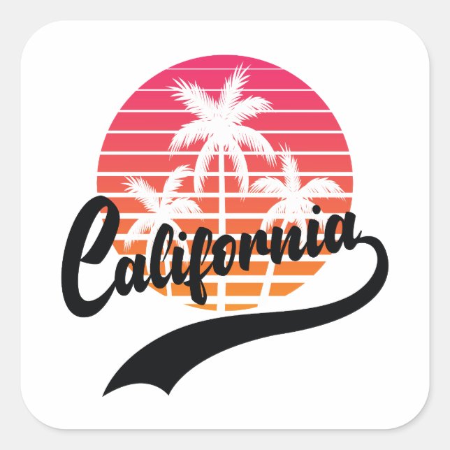 California Retro Sticker (Vorderseite)