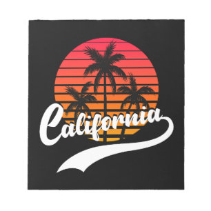 California Retro Sunset Notepad Notizblock