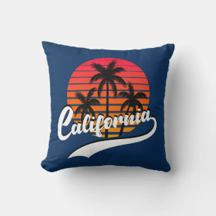 California Retro Sunset Throw Kissen