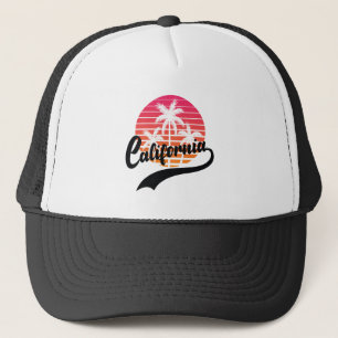 California Retro Sunset Trucker Hat Truckerkappe