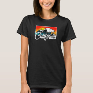 California Retro Surf Wave Vintag Beach Cali 70er T-Shirt