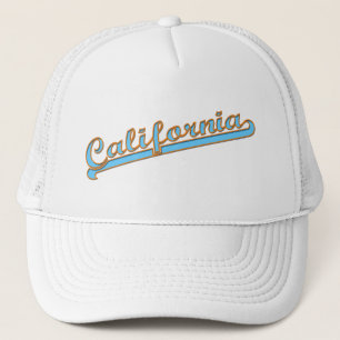 California Retro Surfer Logo Aquamarin Truckerkappe