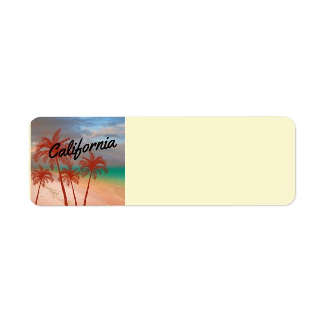 California Return Address Label (Vorne)