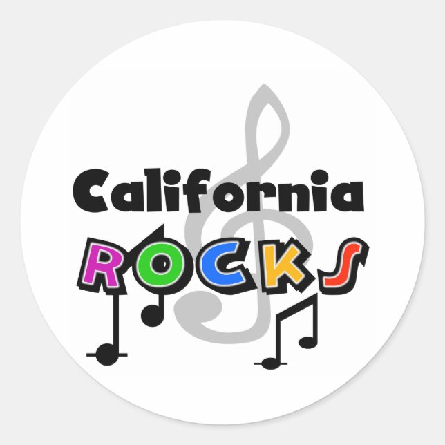 California Rocks Runder Aufkleber (Vorderseite)