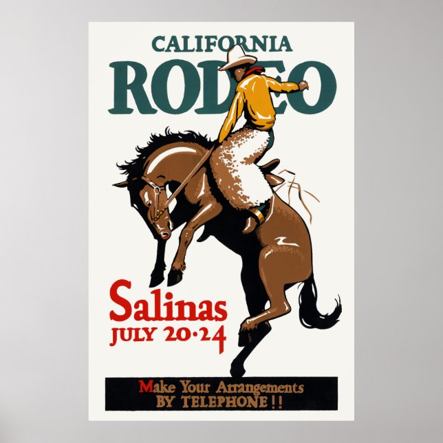 California Rodeo Salinas USA Vintage Poster 1930 (Vorne)