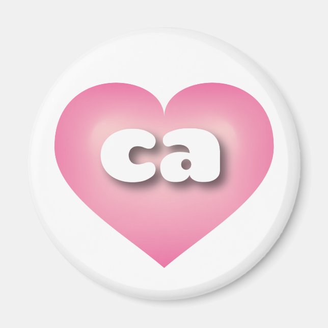 California rosa fade heart - I Liebe ca Magnet (Vorne)