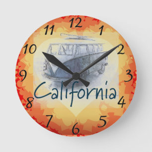 California Round Clock Runde Wanduhr