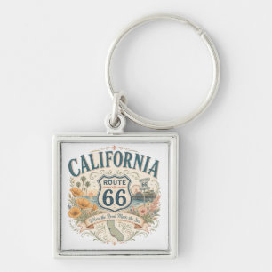California Route 66 Golden Coast Andenken Schlüsselanhänger