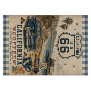 California Route 66 Kaffee-Vorbereitung Americana Schneidebrett