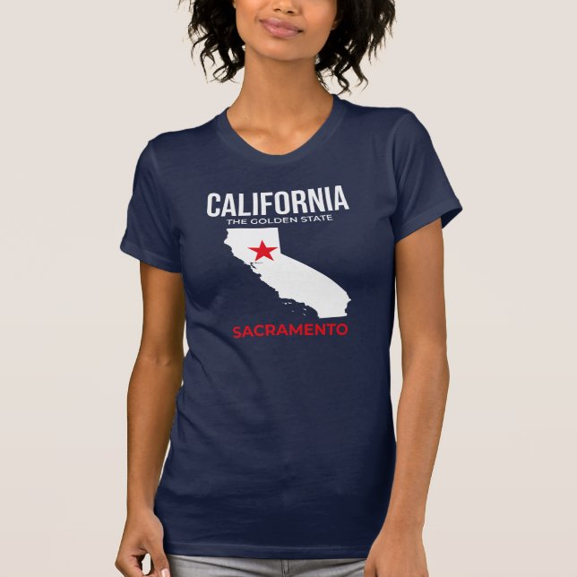 California, Sacramento – The Golden State, USA T-Shirt (Vorderseite)