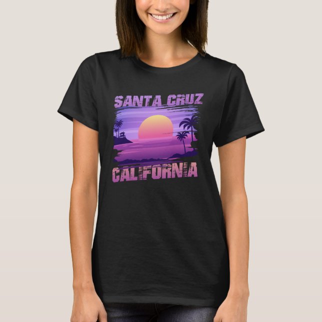 California Santa Cruz Oceanside Beach T-Shirt (Vorderseite)