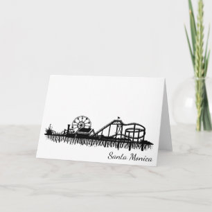 California Santa Monica CA Pier Beach Ferris Wheel Karte