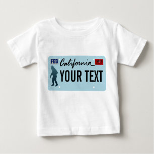 California Sasquatch License Plate Baby T-shirt