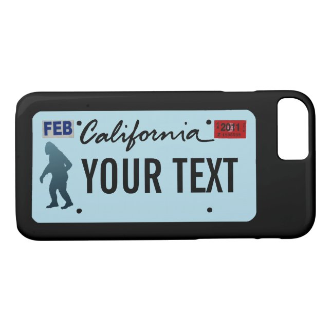 California Sasquatch License Plate Case-Mate iPhone Hülle (Rückseite (Horizontal))