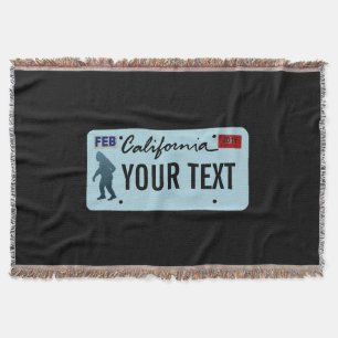 California Sasquatch License Plate Decke