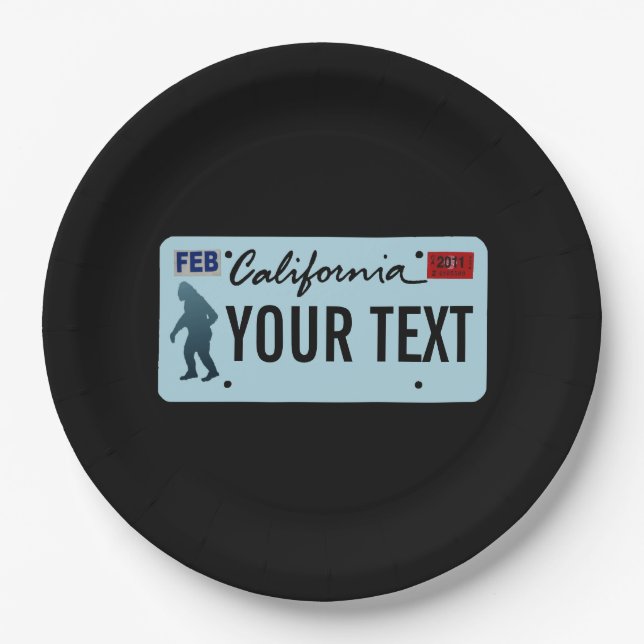California Sasquatch License Plate Pappteller (Vorderseite)