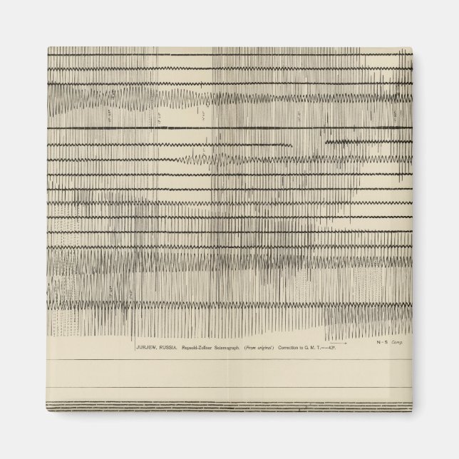 California Seismogramme 10 Magnet (Vorne)