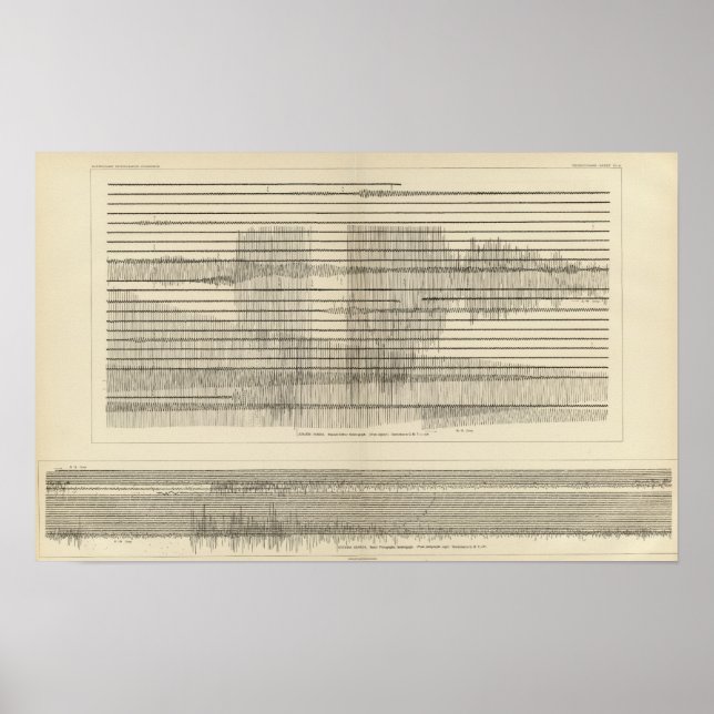 California Seismogramme 10 Poster (Vorne)