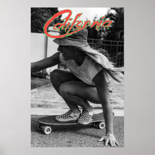 California Skater Girl Poster
