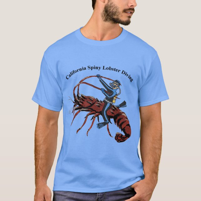 California Spiny Lobster Diving SCUBA Diver URM T-Shirt (Vorderseite)