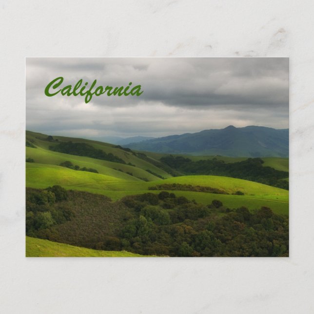 California Spring Panorama Postkarte (Vorderseite)