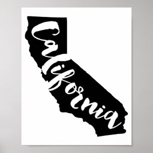 California Staat Art Printing mit modernem Pinsel Poster