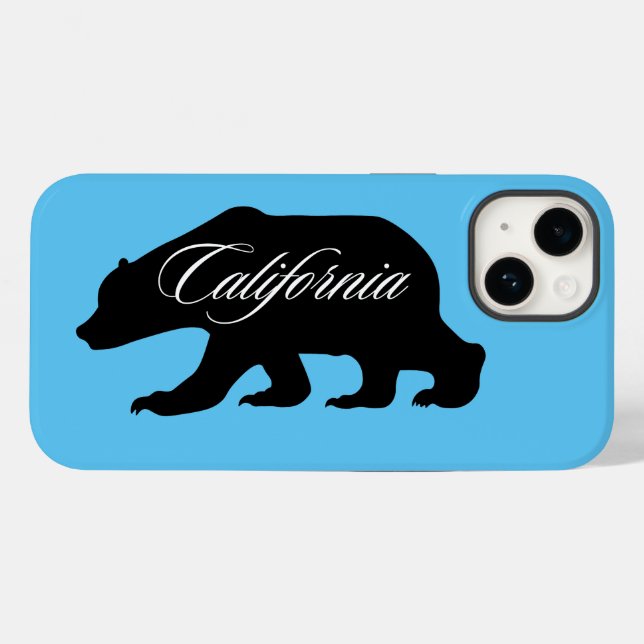 California Staat Bear Blue Case-Mate iPhone Hülle (Rückseite (Horizontal))