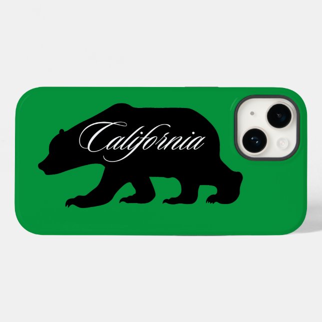 California Staat Bear Green Case-Mate iPhone Hülle (Rückseite (Horizontal))