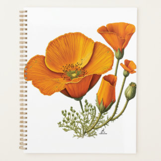 California Staat Blume Orange Poppy Day Planner Planer
