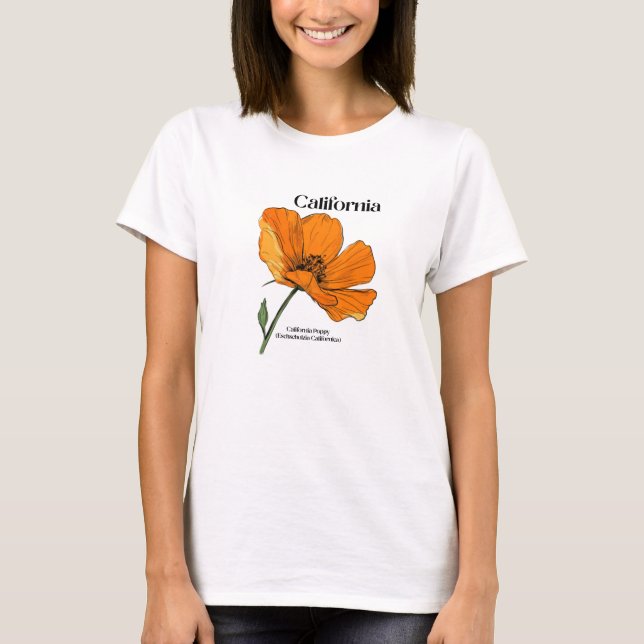 California Staat Blume T - Shirt für Frauen (Vorderseite)