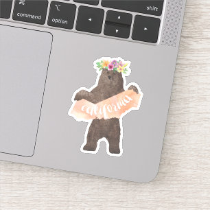 California Staat Boho Bear Aufkleber