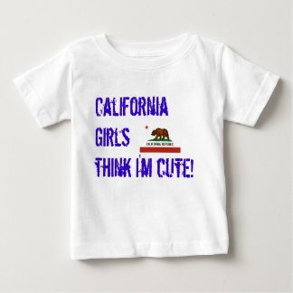 California-Staat-Flag, California Girls denken, ic Baby T-shirt