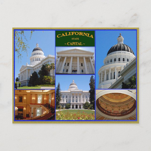 California Staat Hauptstadt Postkarte (Vorderseite)