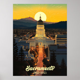 California Staat Hauptstadt Sacramento Poster