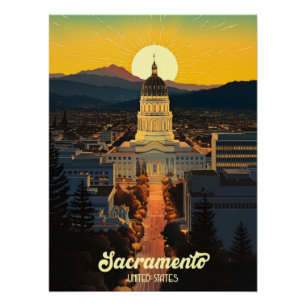 California Staat Hauptstadt Sacramento Poster