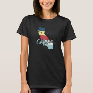 California Staat Kontur Karte T-Shirt