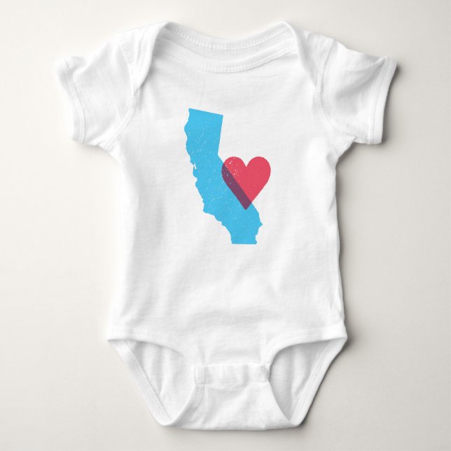 California Staat Liebe Baby Shirt (Vorderseite)