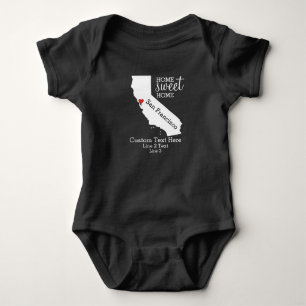 California Staat Liebe Zuhause Sweet Zuhause Custo Baby Strampler