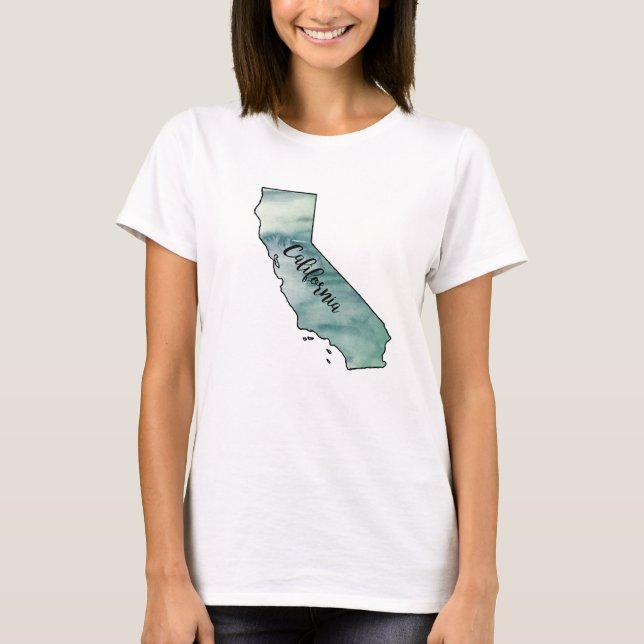 California Staat Map T - Shirts (Vorderseite)