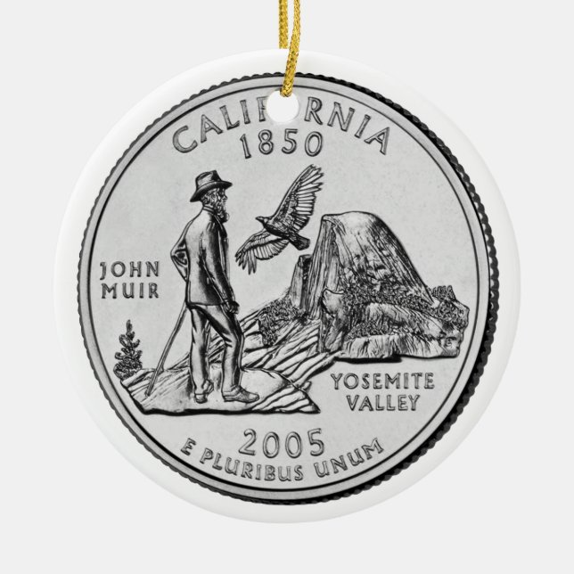 California Staat Quarter Keramik Ornament (Vorne)